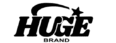 Logotipo negro de Huge Brand sobre fondo transparente