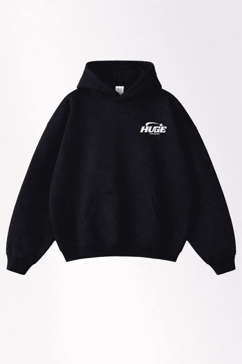 Sudadera streetwear oversize negra mujer de Huge Brand