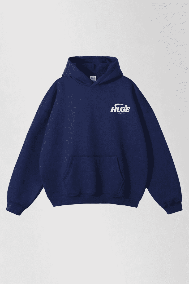 Sudadera streetwear oversize azul de Huge Brand